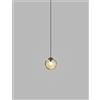 Vistosi PUPPET SOSPENSIONE P AMBRA TRASPARENTE NERO OPACO 1 LUCE ATTACCO G9