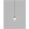 Vistosi PUPPET SOSPENSIONE P CRISTALLO TRASPARENTE NERO OPACO 1 LUCE ATTACCO G9