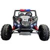 Pilots Kids Auto Elettrica per Bambini 24V Buggy Pattuglia Polizia Nero Bianco