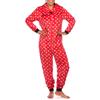 Disney Pigiama Interi a Maniche Lunghe per Donna Topolina Minnie Mouse Rosso ...