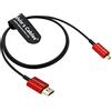 Alvin's Cables 8K 2.1 Cavo HDMI Micro-HDMI a HDMI Cavo Ultra-sottile 48Gbps ad alta velocità per Atomos-Ninja-V Registrazione 4K-60P per Canon-R5C|R5|R6 per Sony a7R a7 IV Fotocamere 70cm/27,6''