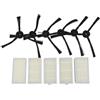 Aprilsunnyzone Set di filtri per spazzole laterali compatibili con Silver Crest per robot aspirapolvere SSR 3000 A1, kit di pezzi di ricambio per pulizia profonda, 5 filtri 6 spazzole