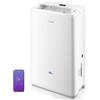 FOHERE Deumidificatore con app e WiFi, 20 l/24 H, deumidificatore elettrico, fino a 135 m³, serbatoio da 4,2 l, protezione da troppopieno, timer da 24 ore con modalità lavanderia, deumidificatore per cantina