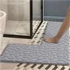 LPATEBCVU Tappeto Da Bagno A Forma Di L Tappetino antiscivolo for bagno lungo e corto in rilievo, porta della doccia a forma di L, assorbente, morbido peloso, tappetino for WC(Light Gray,150x80x45cm)