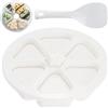 GUOYOU Stampo per Onigiri e Sushi con Cucchiaio, Forma di Triangolo di Riso, Riutilizzabile Set da Stampo per DIY Preparazione di Sushi e Onigiri