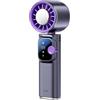 YXIRENE ICE FAN YX166 - Ventola portatile di raffreddamento a 199 velocità, 4000 mAh, ricaricabile, pieghevole, mini ventilatore portatile 3 in 1 con refrigeratore per ghiaccio e display digitale, 30 dB ultra
