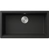 Elleci Lavello Elleci Incasso 1 vasca 75 x 43,5 Time Undermount 130 Granitek Nero LG213040BSO