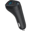 eSTUFF INFINITE - Alimentatore per auto - 100 Watt - 3 A - QC 3.0, PD 3.0 - 3 porte di uscita (24 pin USB-C, USB tipo A)