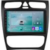 Happiq Autoradio - Per Mercedes-Benz Classe C, Classe CLK (W203, W209, S203, A209, W168) - Sistemi intelligenti con CarPlay, Android Auto, GPS -