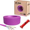 OEM Cavo Ethernet CAT.7a - Cavo di installazione - Trasmissione dati - Rame puro AWG23 S/FTP - 25 metri - Viola