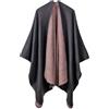 Generic Mantello di lana da donna scialle avvolgere poncho mantello cardigan maglione aperto davanti per regali sciarpe leggere per le donne cotone estivo, rosa, Etichettalia unica