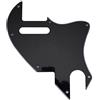 Musiclily Pro 7 Fori Battipenna TL Pickguard 3 Strati Nero | per Chitarra Elettrica tipo Fender F-Hole Hybrid Tele