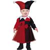 FIESTAS GUIRCA | Costume Arlecchino Bebè (12-18 Mesi) - Cappello e Vestito - Costumi da Supereroi e Villain, Mr. Smile per Halloween, Carnevale e Feste in Maschera - Ideale per Bambine - Rosso e Nero