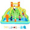VEVOR Castello Gonfiabile Parco Acquatico per Bambini 405 x 347 x 255 cm da Esterno, Castello Gonfiabile con 2 Scivoli Parete da Arrampicata Capienza 3-4 Bambini da 3-8 Anni Gioco d'Acqua
