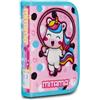 Mitama Astuccio Spinny Asilo, Double Face con Doppia Grafica, Contenente Pastelli, Pennarelli, Forbice etc.., Azzurro,Bambine, Scuola e Tempo Libero
