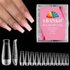 EBANKU 120 pezzi di cartine per unghie in Polygel, cartine doppie trasparenti opache a forma di T per pedicure, stampi riutilizzabili per tip per unghie in Polygel, 12 misure