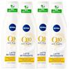 NIVEA Q10 Power Latte Detergente Viso Anti-Rughe Struccante Idratante ad Azione Anti-Età Tonificante Elasticizzante Antiossidante 48h Formula con Creatina per Pelli Sensibili - 4 Flaconi da 200ml