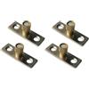 TopHomer Guida a rullo per porta scorrevole fienile, 4 pezzi in metallo per fermagli per porte scorrevoli in vetro e armadi - Diametro 10 mm