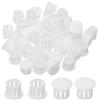 PATIKIL Tappi Copriforo, 48Pz 3/8 (10mm) Tappi per Fori in Plastica Copriforo a Vite Scrivania Fibbia Bloccaggio Inserto per Mobili Fori Armadio Cucina, Bianco