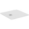 Ideal Standard - Ultra Flat S+, Piatto doccia quadrato ultrasottile in resina effetto pietra, 90x90cm, Ideal Solid, Bianco