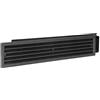 La Ventilazione PTT459N Griglia Telescopica in Plastica Rettangolare 452X90 Mm, Nero