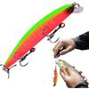 Generico Crankbait Esche da Pesca,Realistica Artificiale Resistente agli Urti,Affondamento Lento Jerkbaits - Per Zone di Scogliera Marina, Fossati Profondi, Fiumi, Laghi, Bacini