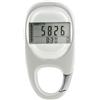 Marchfunny Contapassi digitale 3D LCD elettronico progettato per fitness, corsa, camminata, con tracciamento accurato e struttura leggera (bianco)