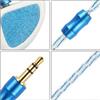 Auricolari HIFI cablati 1DD+2BA design in-ear 1,2 m cavo argento