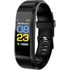 Celly TRAINERTHERMO, Smartwatch Fitness, Orologio Smartwatch Donna e Uomo con Display LCD 0.96'', Fitness Tracking, Cardiofrequenzimetro, Monitoraggio Temperatura, Compatibile con iOS e Android