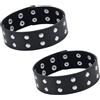 OLYCRAFT 2pz Fascia Da Braccio In Pelle Fascia Da Braccio Regolabile con chiusura a scatto Fasce Da Bracci Nera Gotica con Bottoni per Uomo Donna Unisex Maglietta Accessori per Feste In Costume