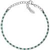 Amen Bracciale BTABBVE16 Argento Bicolore Donna Tennis con Pietre Bianche e Verdi