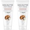by Amazon, Crema piedi al burro di karité, 2x100 ml