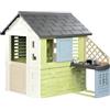 Smoby Life - Casa Bella + Cucina Estiva - Piastra e Lavello - Numerosi Accessori - Materiale Riciclato - Dai 2 Anni - Prodotto in Francia