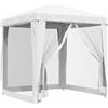 Kaorsrow Tenda per feste, 2 x 2 m, colore bianco, con zanzariera, gazebo da giardino, per esterni, stabile e resistente ai raggi UV, per giardino, terrazza, balcone e campeggio