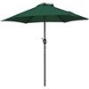 Yaheetech Ombrellone da Giardino Esterno Portatile Inclinabile Parasole Protezione UV, Ø 223cm con Manovella Reclinabile Telo in Poliestere Tubo in Alluminio Spiaggia Cortile Terrazzo, Verde Scuro