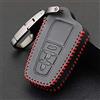 ontto Cuoio auto portachiavi cover Fit per Toyota CHR RAV4 Camry C-HR Corolla Prado Prius 2016 2017 2018 2019 2020 Portachiavi Accessori 3 pulsanti Rosso