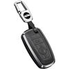 ontto Cover Guscio per Chiave Telecomando Auto Adatto per Ford Fusion Mustang Explorer F150 F250 Ranger Mondeo Accessori Coprichiave in Metallo Pelle Custodia Protezione Portachiavi 4 Tasti-Nero