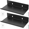 LYIMCHONG 2 scaffali da parete in metallo, colore nero, da parete, per libri, da parete, per pareti, bagno, soggiorno, cucina, scaffale (20 x 12 x 4 cm)