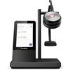 Yealink Cuffia con microfono Yealink WH66 Mono Teams Sistema di audioconferenza personale Wireless A Padiglione Ufficio USB tipo Bluetooth Base ricarica Nero [WH66 MONO TEAMS]