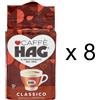CAFFE' HAG Hag Caffè Macinato Decaffeinato Gusto Classico, 8 Conf. da 250g (2kg)