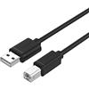 UNITEK Cavo da USB A a USB B (maschio-maschio) I 2 metri, standard USb 2.0, PVC, 28AWG, 100% rame, nero I Cavo dati per stampanti/speciali compatibile con PC, Notebook