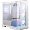 MSI MAG PANO M100R PZ White - Case per PC da gioco Mid-Tower Premium - Pannello laterale in vetro temperato - Ventole ARGB da 120 mm - Supporto per raffreddamento a liquido fino a 360 mm - Custodia di