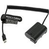 Alvin's Cables Type-C PD USB-C a EN-EL15|EP-5B Batteria Fittizia Cavo di Alimentazione a Spirale per Nikon Z5 Z6II Z7II D500 D600 D610 D750 D780 D800 D810 D850 D7000 D7100 D7200 D7500 D800E D810A 1 V1
