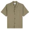 Marc O'Polo Marc OߴPolo Denim Uomo Camicia a maniche corte in cotone bio regular fit, Verde (Dusky Green), S