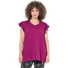 Ulla Popken T-Shirtmit Volant-Ärmel MagliettaMagnolia52/54 IT Don