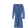 Mastro Bianco New Accappatoio in Microfibra Donna Uomo Unisex con Cappuccio e Borsetta (M, Azzurro)