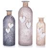 Frank Flechtwaren - Vaso decorativo con cuori, set da 3 pezzi