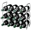 Viscio Trading 171532 Porta Bottiglie Cromato Impilabile, Acciaio, Argento, 13x40x40 cm