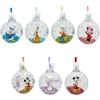 Widdop and Co Disney - Set di 7 palline per albero di Natale, Topolino e Minnie, Paperino e Paperina, Pippo e Plutone, con licenza ufficiale, ornamento natalizio.
