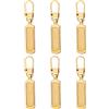 TOYMIS 6Pz Cursore Cerniera Universale, Tiralampo per Cerniera Staccabili Tiralampo di Sostituzione in Metallo Kit di Riparazione per Vestiti Giacche Pantaloni Jeans Valigie Borsette (Oro)